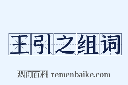 王引之组词是什么意思的图片